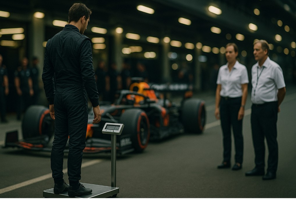 why do f1 drivers get weighed
