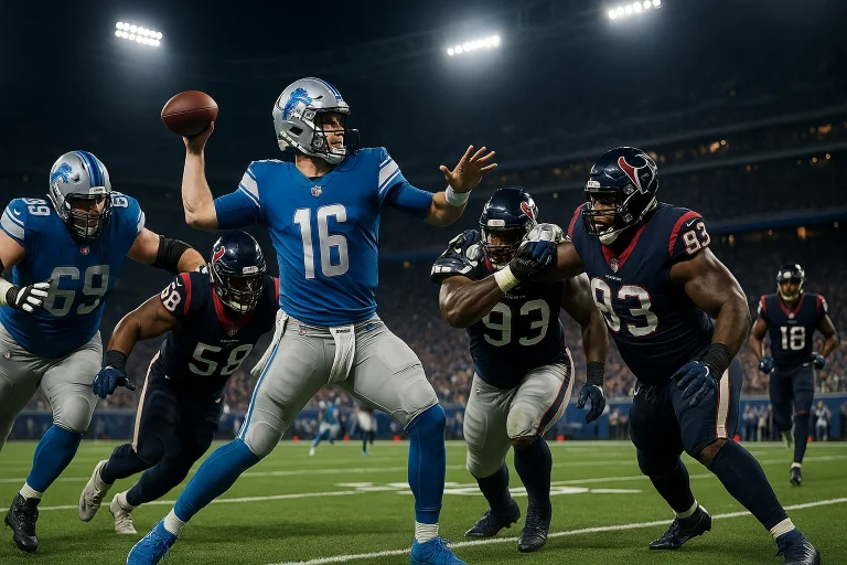 Detroit Lions vs Houston Texans Match Player Stats